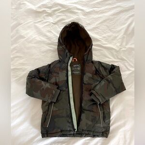 Boys Camouflage Winter Puffer - size 4/5 Crew Cuts